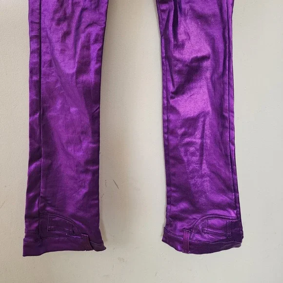 Valabasas Davinchi Purple Waxed Denim Purple Pants Size 28